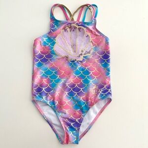 Betsey Johnson Girls Swimsuit Size S 7/8 #0109
